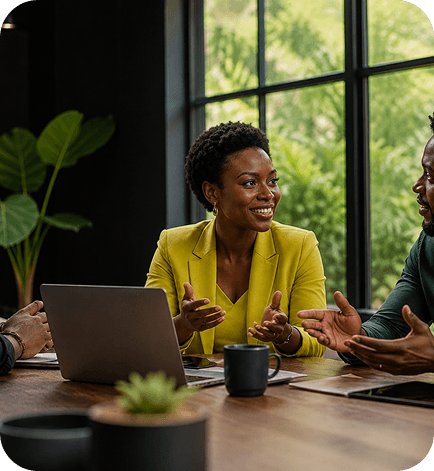 Founders Africa community members collaborating in a meeting